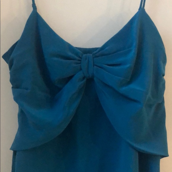 Gently used Teal Silk Club Monaco Slip Dress - Picture 2 of 4
